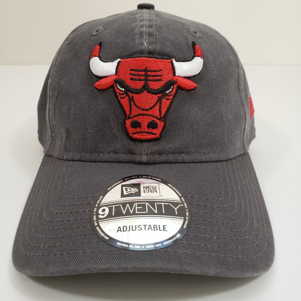 Chicago Bulls Hat Strapback NBA New Era 9TWENTY Gray Adjustable Adult Cap NEW